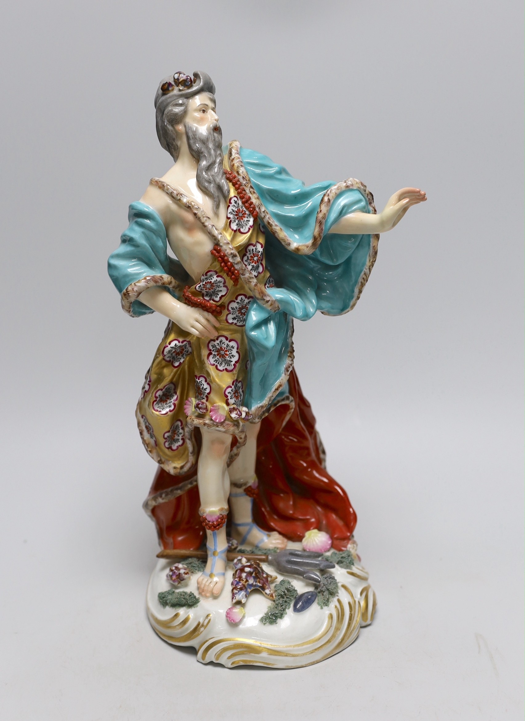 A 19th century Sampson figure of Neptune, 33cms high
